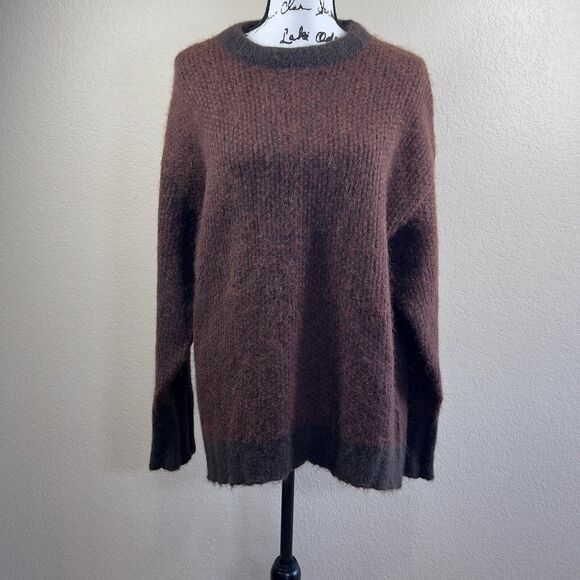Banana Republic Chocolate brown Alpaca Yarn Sweater/ Italian Yarn Sweater size S - Picture 5 of 16